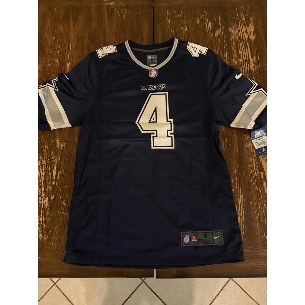 Nike Dak Prescott Navy Dallas Cowboys Game Team Jersey - Size S (NEW)
